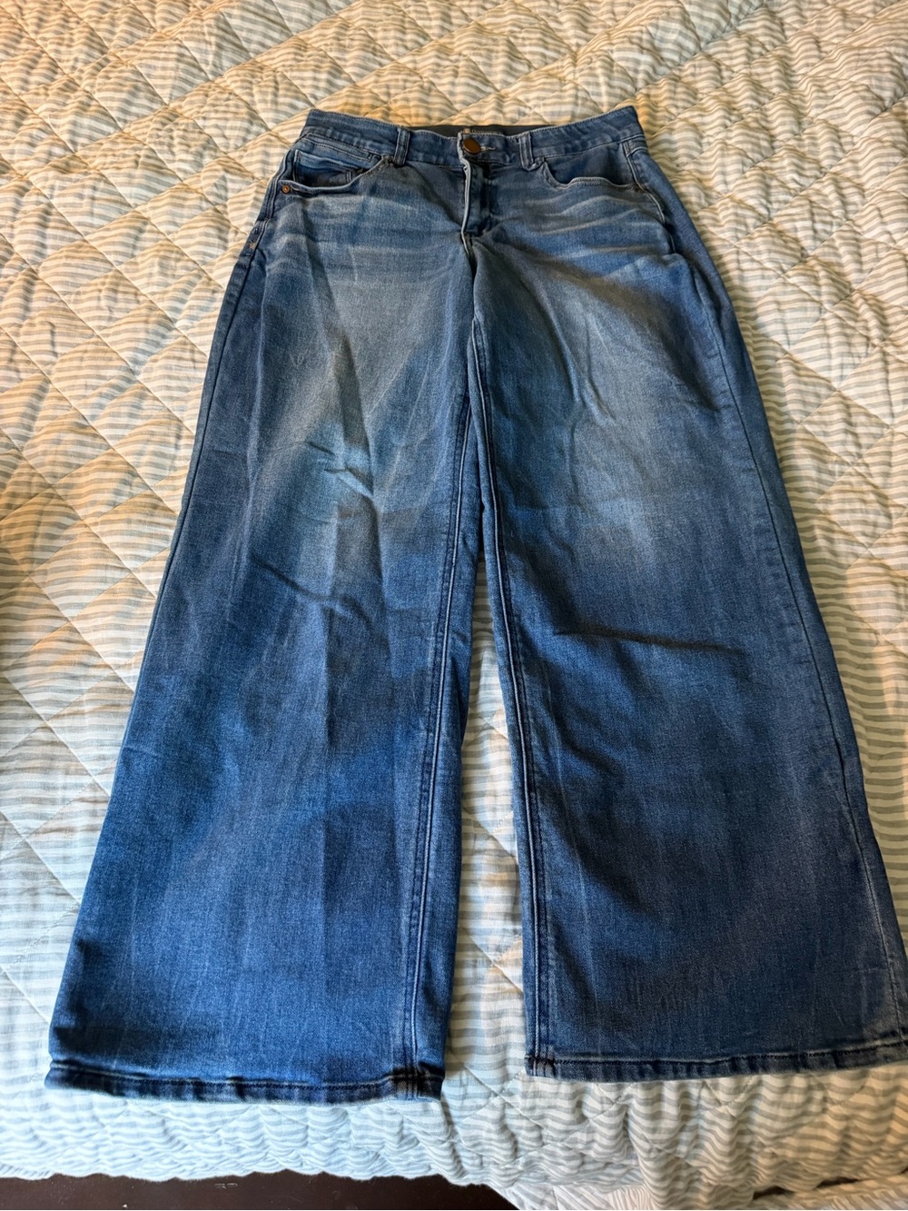 Democracy Washed Blue Wide-Leg Jeans